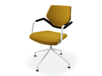 NOOK - Swivel trestle-based training chair with armrests by König Neurath - view 2